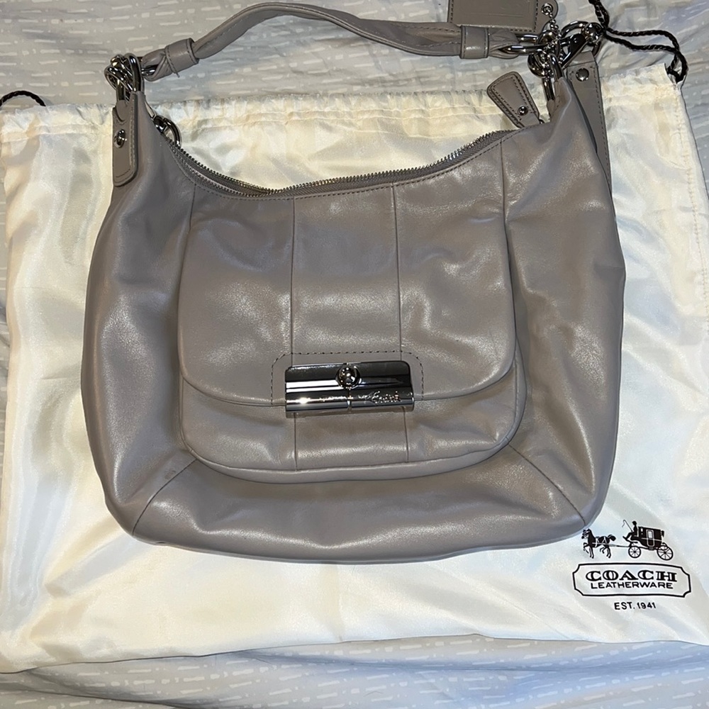 Light Gray Coach Purse - Kristin Hobo